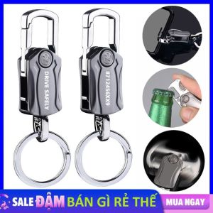 Móc chìa khóa cao cấp Hợp kim inox bền bỉ chống gỉ đa năng dùng mở bia và con quay giải trí xoay 360 độ sang trọng lịch lãm / Móc khoá đa năng 5in1 móc chìa khóa xoay giảm căng thẳng khắc tên SĐT lên móc khóa tránh mất