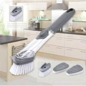 Sikat Pembersih Dengan Botol Sabun Dispenser Dapur Cleaning Brush S0026