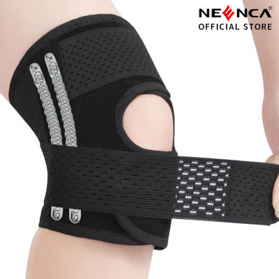 NEENCA Bandage Knee Brace with 4 Side Stabilizers Relieve Meniscal Tear Knee PainArthritis Joint Pain Relief reathable Mesh Knee Support