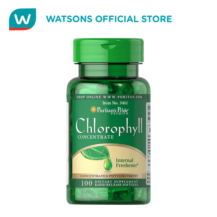 PURITAN'S PRIDE Chlorophyll Concentrate 50 mg 100 softgels Lazada PH