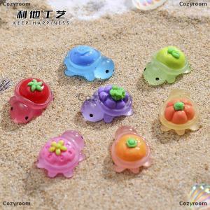 [COD] Cozyroom 10pcs Landscaping Resin Crafts Glowing Turtle Garden Fish Tank Miniatures Ornaments Mini Luminous Fruit Turtle Home Decoration