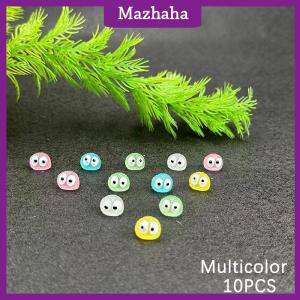 Mazhaha 10Pcs Luminous Briquettes Elfs Black Ball Sprite Duck Figurine Home Decor Glowing Miniature Fairy Garden Decoration Accessories