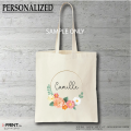 iPRINTph Tote Bag Personalized (with or without zipper canvas 13x15). 