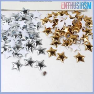 【Enthusiasm】🌟🌟【Hot Sale】🎈 100Pcs Stars for Christmas Party Decor Foam Fabric Stars DIY Scrapbook Cards Ornaments Embellishments Accessory