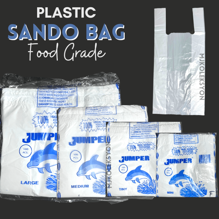 Plastic Sando Bag 100pcs white only mini tiny medium large - Main Image