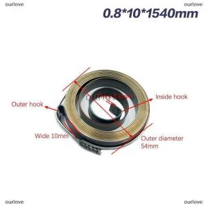 [COD] ourlove 1Pc 0.7-1.5 Thickness 680-1540mm Length Spiral Flat Wire Torsion Spring Constant Force Extension Springs Bench Drill Scroll Spring