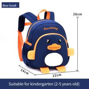 HamshMoc Cute Cartoon Duck Children Bag Backpack for Girls Boys Kindergarten Splash-Proof Schoolbag Student School Bags Breathable Lightweight Large Capacity Primary School Students Bag
