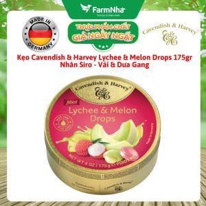 Kẹo Trái Cây Cavendish & Harvey vị Lychee & Melon 175g - Hương Vị Ngọt Ngào Từ Trái Cây Tự Nhiên