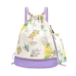 SERAPHYXO Dry Wet Separation Childrens Swimming Bag Shoe Compartment Waterproof Swimm Storage Bag Sports Backpack Drawstring Kids Beach Bag Water Sports