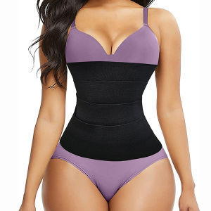 gladstone【Free Shipping】Women Slimming Body Shaper Sweat Waist Trainer Tummy Control Wrap Postpartum Recovery Shapewear Trimmer Belt Stretch Bands