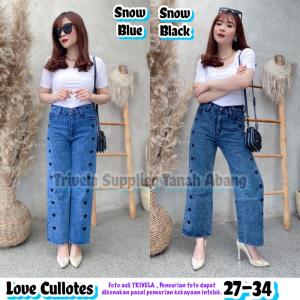 TRIVELA - Kulot Jeans Love Wanita / Love Cullotes / Kulot Love Jumbo / Kulot Love 27-34 / KULOTLOVE