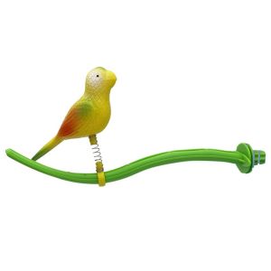 YITAQI Plastic Bird Perch Stand Spring Wobble Simulation Bird Parrot Play Rack Bird Training Stand Bite Resistant Swing Perch Toy For Small Medium Parrots