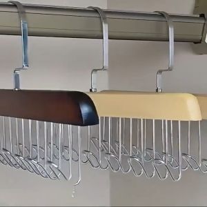 【COD】Thebest 8 Hook Solid Wood Hanger Woman Bra Hanger Man Belt Tie Hanger Durable Vest Bag Hanger