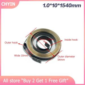 [COD] CHYIN 1Pc 0.7-1.5 Thickness 680-1540mm Length Spiral Flat Wire Torsion Spring Constant Force Extension Springs Bench Drill Scroll Spring