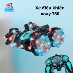 Ô tô điều khiển từ xa Xe điều khiển 360 độ Pin khỏe có nhạc có đèn led kèm dây sạc