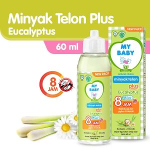 MY BABY Minyak Telon Plus Eucalyptus 8 Jam Perlindungan Anti Nyamuk untuk Kulit Sensitif - Hypoallergenic
