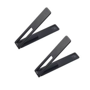 2ชิ้นที่จับโทรศัพท์มือถือแม่เหล็กบางเป็นพิเศษที่มองไม่เห็นขาตั้งโลหะอัลลอยพับได้ขาตั้งโทรศัพท์มือถือฐานยึดแท็บเล็ตบนโต๊ะ