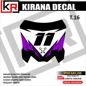Stiker Papan Nomor CRF  KX  KTM  YZ  KLX  GORDON | Request desain | custom desain sticker papan nomor KIRANA T.16