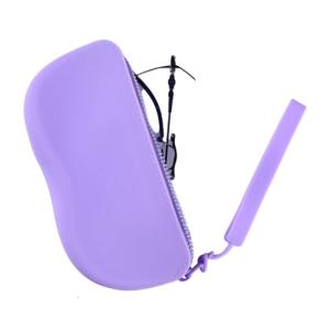 กล่องแว่นตาซิลิโคนแว่นกันแดดกันฝุ่นพกพาสะดวกกระเป๋าสำหรับเด็กนักเรียนพนักงานออฟฟิศ