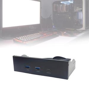 ฮับแผงด้านหน้าแบบเบย์ขนาด5.25นิ้วพร้อม USB3.2และแผงพอร์ตแบบ C สำหรับใช้ในสำนักงานและการตั้งค่าคอมพิวเตอร์แบบ DIY