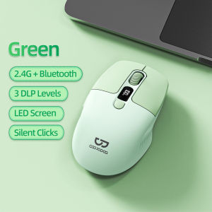Chuột không dây Bluetooth kép đa năng GOOJODOQ 2.4GHzcông thái học im lặng có điều chỉnh dpi