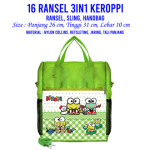 Ransel 3IN1 Seri Sanrio Tas Sekolah Anak Travel Sling Bag Handbag Hadiah Ultah