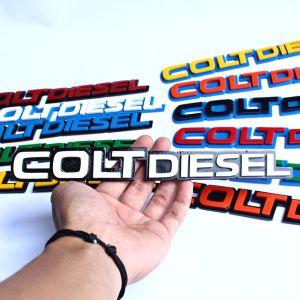 EMBLEM MOBIL COLT DIESEL  VARIASI  MOBIL DENGAN HURUF TIMBUL 3D BAHAN FIBERGLASS