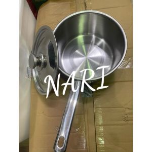 Quánh nồi inox 430 kèm nắp dùng được mọi loại bếp quánh inox 430 Tithafac kèm nắp inox tiện lợi - gia dụng Nari