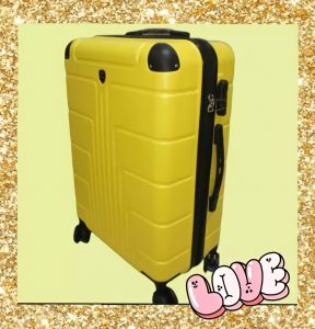 Hard Case Rubberized Waterproof Luggage Suitcase Travel Bag Double Zipper 360 Rotate Sizes S M L