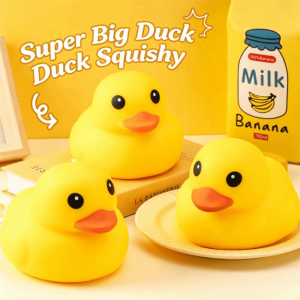 MUSASI Soft Texture Giant Duck Pinch Toy Anti-Stress Non-Bounce ASMR Sensory Stress Toy Kneading Joy TPR Duck Squeeze Fidget Toy Birthday Gift