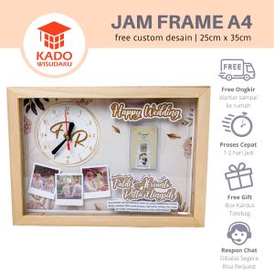 Jam Frame A4 Kado Pernikahan