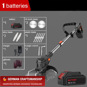 【แบตลิเธียม50000mAh】เครื่องตัดหญ้า ไร้สาย เบาสะดวก  พับเก็บได้  มอเตอร์พลังงานสูง เครื่องตัดหญ้าแบต เครื่องตัดหญ้าไฟ้าไร