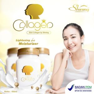 Bibit Collagen With Moisturizer Body Cream Handbody Lotion Pencerah Whitening Kulit Wajah Badan Bitcol Shining BPOM