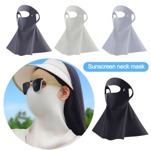 ROLL Ice Silk Sun Protection Full Face UPF50+ Sunshade Face Fashion Dustproof Anti-UV Neck Scarf Summer