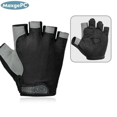 MaxgePC Phòng tập thể dục chuyên nghiệp tập thể dục thoáng khí chống trượt phụ nữ đàn ông nửa ngón tay mùa hè câu cá đi xe đạp ngón tay Găng tay nữ Xe Đạp