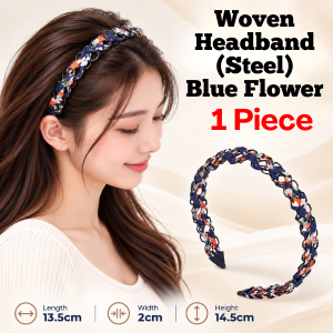 AIDA Hairband Fashion Japan and South Korea Hollow Fabric Hand-woven Wire Headband Simple 发箍时尚日韩镂空布艺手工编织铁丝头箍简约清新发夹宽边发卡