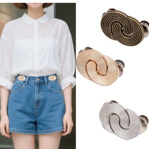 PAZNUL Fixed Jeans Buttons Adjustable Waist Tightening Tool Pants Pins  Brooches Dress Decoration