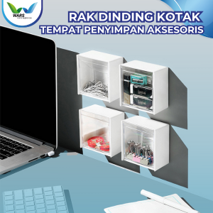 WARS Rak Dinding Kotak Tempel Tempat Penyimpan Aksesoris