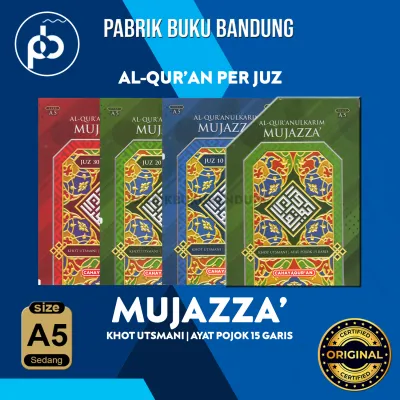 Alquran Per Juz Mujazza Khot Utsmani 30 Buku A5 | Cahaya Quran