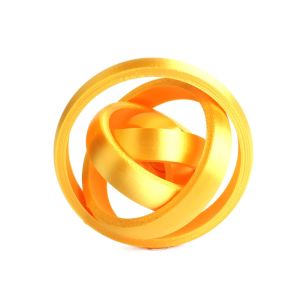 JIYAN2866 O-Shaped Rotating Ball Toy Infinite Flip 3D Printing Educational Spinner Portable Colorful Fidget Decompression Plate Kids