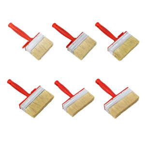4Pieces Stain Applicators Set with Natural Bristles Ideal for Deck Terrace and Furniture Coating Projects Supplies