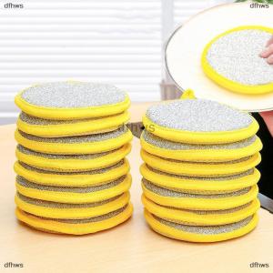 [COD] dfhws 5Pcs Double Side Dishwashing Sponge Dish Washing Brush Pan Pot Dish Wash Sponges Household Cleaning Kitchen Tools