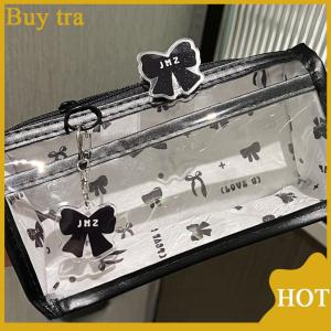 [Buytra] Phim hoạt hình mờ bút chì trường hợp nhiều lớp dọc công suất lớn văn phòng phẩm lưu trữ túi trường cung cấp túi mỹ phẩm