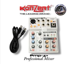 Konzert PMP-4+ 4-Channel Portable Audio Mixer /Line/Instrument Input EQ and Effect