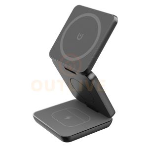 3 in 1 Magnetic Foldable Travel Charger Phone Stand Fast Charging Dock Station