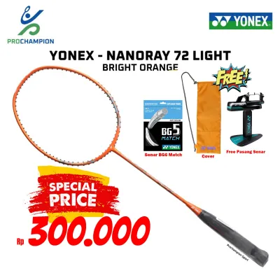 Raket Badminton Yonex Nanoray 72 Light Rudy Series Bright Orange