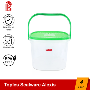 PACIFIC Sealware Segi Toples Plastik 4 Liter Alexis Food Container Wadah Makanan PAC-SEALWARE Varian Warna