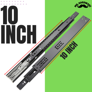 1 Pair Drawer Slides Heavy Duty Ball Bearing 3 Folds Full Extension Drawer Guide Rail Mr Hardware