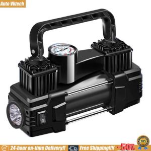 [Vktech]12V 150PSI Auto Inflatable Pump with LED Light Heavy Duty Deluxe Portable Metal Air Compressor Car Tire Inflatable Pump