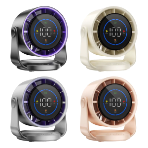 Quạt làm mát không khí bàn nhỏ Fan Màn hình hiển thị kỹ thuật số fan hâm mộ quạt yên tĩnh với tốc độ có thể điều chỉnh ABS kết cấu hoàn hảo cho không gian khác nhau